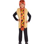 Hot Dog Jumpsuit Kids Fancy Dress American Food Fun Boys Girls Childrens Costume 6-8 years