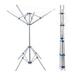 Youyijia Rotary Washing Line 4 Arms 16m Portable Washing Line With 4 Stable Legs Portable Rotary Washing Line Clothes Airer Cloth Rotary Airer Washing Line Rotary for Outdoor Gardfen Camping