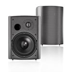 STUDIOFINIX 6.5 Inches 400 Watt Indoor Outdoor Patio Speakers Wall Mount Speakers Waterproof Weather Resistant for Patio Garage Home Outdoor (Black)