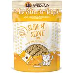 Weruva Slide N' Serve Paté Wet Cat Food, The Slice is Right Wild Caught Salmon Dinner, 2.8oz Pouch (Pack of 12)