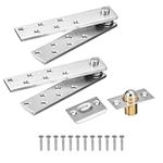 sourcing map Door Pivot Hinges Weighted Shaft Heavy Wooden Door Rotating Shaft for Wood Doors 360 Degree Stainless Steel Silver 1 Set