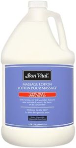 Bon Vital' Original Massage Lotion for a Versatile Massage Foundation to Relax Sore Muscles & Repair Dry Skin, Lightweight, Non-Greasy Formula to Moisturize and Repair Dry Skin, 1 Gal, Label may Vary