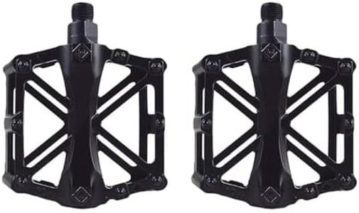 Aluminium Alloy MTB Cycle Road Bicycle Flat Pedals Pedal (Black)