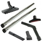 SPARES2GO Stainless Steel Extension Rod & Handle and Floor Tool Kit for Shopvac Vacuum Cleaners (35mm)