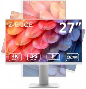 Z-Edge Ecran PC Blanc 27'' IPS 4K UHD (3840x2160), FreeSync, 75 Hz, Moniteur Bureau White 16:9, 2×HDMI2.0 & 2×DP1.4, 5ms, Hauteur Réglable/Vertical/Horizontal/Rotatif, VESA (DP Câble Inclus)