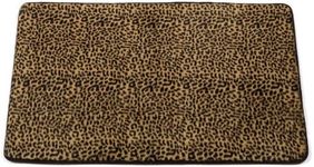 Carnation Home Fashions Leopard Animal Instincts Faux Fur Bath Mat, 20 by 30-Inch, Multi Color