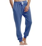 Amy Coulee Men's Casual Jogger Sweatpants with Pockets (Prussian Blue, Large)