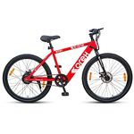 OREH R ONE - 27.5T Electric Bicycle | Dual Disc Brakes | 250W BLDC Motor | Lithium Ion Battery | Speed 25 Kmph | Range Upto 35 KM/Charge (RED)
