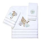 Avanti Linens Farmhouse Shell 3 Piece Towel Set, White