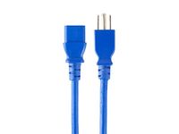 Monoprice 3-Prong Power Cord - 6 Feet - Blue | NEMA 5-15P to IEC 60320 C13, 14AWG, 15A/1875W, 125V, Works with Most PCs, Monitors, Scanners, & Printers