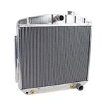 Griffin 6-70046 Radiator with Trans Cool (55-57 Chevy 2 Row Rear Mt.1in Tube)