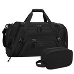 Dakuly Gym Bag Sports Bag Duffel Bag with Shoes Compartment Waterproof Holdall Bag Overnight Weekender Bags for Men and Women 40L Black