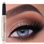 Glitter Eyeshadow Metallic Eye Shadow Stick,Pearl Shimmer Dual-Ended Eyeshadow Eye Brightener Highlighting Pen,High Pigmented,Cruelty Free,Smooth Easy To Color For Sensitive Eyes Makeup (#03)