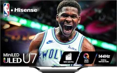 Hisense U7 Series 55U7N 55 Inches ULED 4K Smart TV | Mini-LED | QLED | 1500 Nits | 144Hz | Motion Rate 480 | Dolby Vision HDR 10+ | Dolby Atmos | Full Array Local Dimming | 2.1 Ch Sound | Google TV