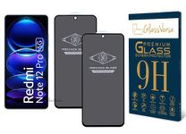GlassVerse Ultra Privacy Tempered Glass For Redmi Note 12 Pro 5G (Pack Of 2) with Free Installation Kit. (In-Screen FingerPrint Lock will not work with the Privacy Guard because of it's Spy Coating)- 6.67 inch