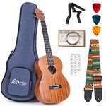 Baritone Ukulele, 30 Inch Professional Musical Instrument Ukelele for Adults Horse Uke Beginner Kit W/Gig Bag Strap OEM Strings Hawaiian Guitar Ukalalee