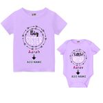 Bouncy Toonz Big Sister Little Brother Siblings Tshirts Print Bigsislilbro Special - Customised bigsislilbro Tshirts (cus-SIB-bigsislilbro-Lavender)