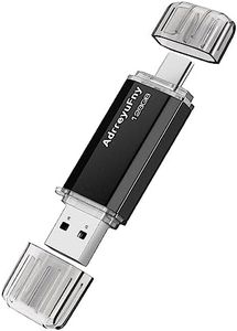 Chiavetta USB C 128GB, Pen Drive 128GB Type C Flash Drive 2 in 1 OTG Pennetta USB 2.0 Memoria Stick per Smartphone, Laptop, PC, Tablet (Nero)
