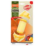 Nylabone Extreme Tough Dog Chew Toy Rawhide Knot Alternative, Mess-Free, Bacon & Cheese Flavour, L, for Dogs Upto 23 kg