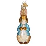 Old World Christmas Peter Rabbit Glass Blown Ornament for Christmas Tree