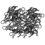 100PCS Black Universal RC Car Body Shell Pin R-type Clips Compatible with 1/8 Scale Redcat HPI Himoto HSP ExceedRC Car Truck Buggy