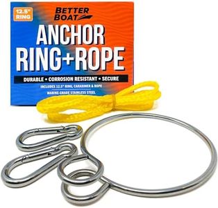 Anchor Ring & Rope Anchor Retrieval System for Boat Anchors with Anchor Buoy Ball Anchor Ball Ring Lift System Anchor Puller Stainless Steel Boat Anchor Accessories