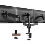 PUTORSEN Triple Monitor Stand for 17-27" per Screen, Monitor Arm Desk Mount, Aluminum Spring-Assisted up to 7KG per Arm, with 2 mounting options, Tilt Rotation Swivel, VESA 100x100, 75x75