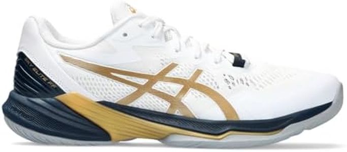 ASICS Men's SKY ELITE FlyteFoam 2 Volleyball Shoe, 13, WHITE/PURE GOLD
