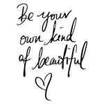 Inspirational Vinyl Wall Decals, Be Your Own Kind of Beautiful Quote Wall Sticker Wall Art Home Decor Wall Stickers for Living Room Bedroom Office Bathroom Girl Home Decoration(Black)