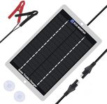 ECO-WORTHY Solar Battery Charger 12 Volt Waterproof Portable Power Solar Panel Solar Trickle Car Battery Charger Maintainer for Car Truck Boat RV Motorcycle Marine Trailer Battery，Plug and Play