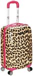 Rockland F191 Luggage Carry On Skin, Pink Leopard, Medium, 20-Inch