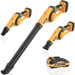 EWORK Mini Leaf Blower Cordless Up to 200 MPH 21V Small Leaf Blower 3 Speed Modes with Battery and Fast Charger, Electric Leaf Blowers Battery Powered, Compact Blower for Jobsite, Workbench, Porch