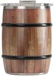 ORCA Double Barrel 24oz | Temperature Insulated, Stainless Steel Tumbler with a Classy Wood Grain Print, for Whiskey, Beer, Coffee or Whatever You're Having — Dark Oak