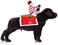 SEIS Halloween Dog Jockey Pet Horse Race Costume Cat Funny Clothes for Halloween Party Cosplay Taking Photo (XS (Chest Circumference 30-40cm/11.8"*15.7"))