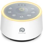 Dreamegg White Noise Machine-Sound Machine for Sleeping&Relaxing,24 Soothing Sounds, 3 Auto-off Timer,Soothing Night Light,Noise Machine for Baby/Kid/Adults/Office, USB or DC Powered