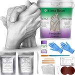 Luna Bean Hand Casting Kit Couples - Plaster Hand Mold Casting Kit, Anniversary DIY Gift Couple Gifts for Him Girlfriend Boyfriend, Wedding Husband Wife, Mothers Day Gifts for Mom, Mom Gifts for Her