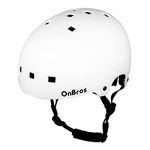 Skateboard Helmet Adult - OnBros Youth Bike Helmet Men or Women, Adjustable Road Bike Helmets for Multi-Sport Bicycle Cycling Skates Scooter Helmet (White, M(54-58cm/21.25-22.83 inches))