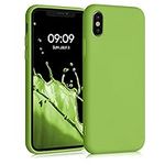 kwmobile Case Compatible with Apple iPhone X Case - Slim Protective TPU Silicone Phone Cover - Green Peppercorn