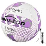 Senston Size 5 Volleyball – Soft & Durable Microfiber Cover for Adults & Youth | Official Size for Indoor, Outdoor, Beach & Gym Training | Includes Air Pump