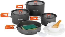 Odoland 15pcs Camping Cookware Non-