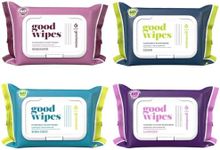 Goodwipes Flushable & Plant-Based Wipes with Botanicals | Dispenser for At-Home Use | Variety Pack with Aloe Septic and Sewer Safe | 240 count (4 packs) - Biggest Adult Wipes