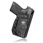 Gun Holster, Carbon Fiber Kydex Holster M&P Shield 9mm Holster IWB For Smith & Wesson M&P Shield 9mm .40 M2.0 S&W Pistol Case, With Integrated Laser, Holster M&P Shield 9mm With Laser (Black, Right)