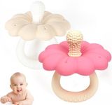2 Pack Teething Toys for Baby Silicone Baby Teething Toy Teethers for Babies 0-12 Months Baby Teething Dummy for Soothing Teething Relief Pacifier for Infant