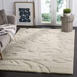 Sara Carpets can Change The Floor Solid shag Carpets and Rugs, Fluffy Carpet Collection with 2 inch Thickness 7 X 10 Feet (210X300 Cm) Color Powder White
