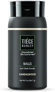 Tiege Hanley Mens Anti Chafe Powder, Sandalwood (1-Pack) - Foot, Thigh & Ball Powder for Irritation - Anti Chafing Powder Provides Long Lasting Moisture Absorption