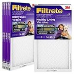 Filtrete 14x25x1 Furnace Filter, MPR 1500, MERV 12, Clean Living Basic Dust 3-Month Pleated 1-Inch Air Filters, 6 Filters