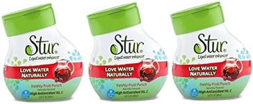Stur Liquid Water Enhancer sweetened with Stevia | High in Vitamin C & Antioxidants | Sugar Free | Daily Hydration & Workout Recovery | Zero Calories | Keto | Vegan (Freshly Fruit Punch)