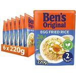 BEN'S ORIGINAL Egg Fried Microwave Rice, Bulk Multipack 6 x 220g pouches