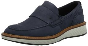 ECCO Women's St.1 Hybrid Penny Loafer, Night Sky Nubuck, 6-6.5