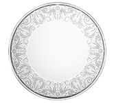 Glass Large Plate - Charger - Lead Free Crystal -Beautiful Designed Border - 13" Diameter - Made in Europe - by Barski